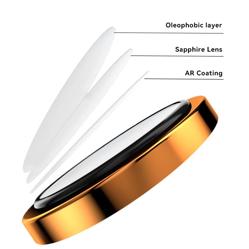 99.99% Sapphire Cycle Aluminum alloy lens Mohs 9 Hardness AR Coating Crystal Clear