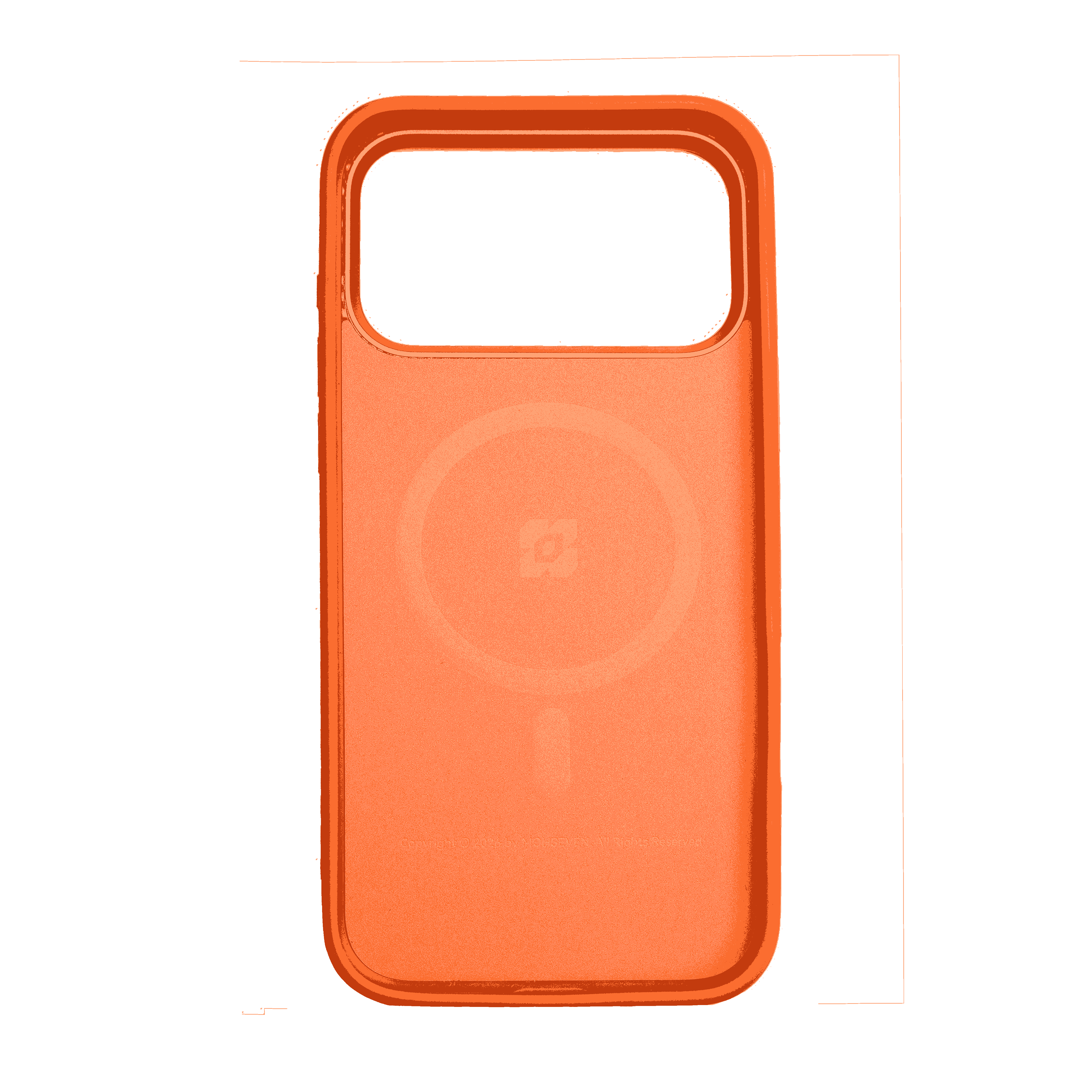 Iphone Aramid fiber full-coverage phone case ultimate protection orange
