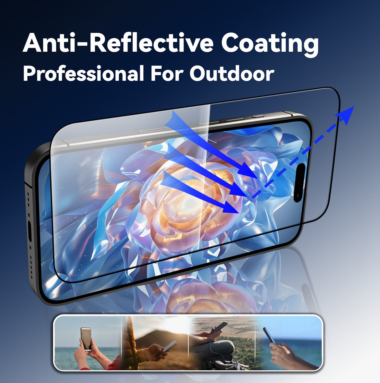 Sapphire Coating epoxy resin edge full coverage 25KG impact resistance  Anti-Reflective Coating